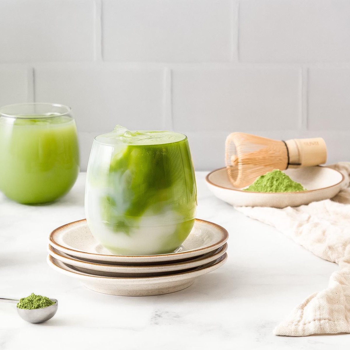 cupofteshop's tweet photo. Matcha Tips: When you open your matcha make sure the color is VIBRANT GREEN! The higher quality of matcha you buy, the brighter the color of the powder will be. So if your Matcha looks brown and muddy, it’s probably time to upgrade! Shop at https://t.co/zoawyGt3D3 https://t.co/VUHWou53bW