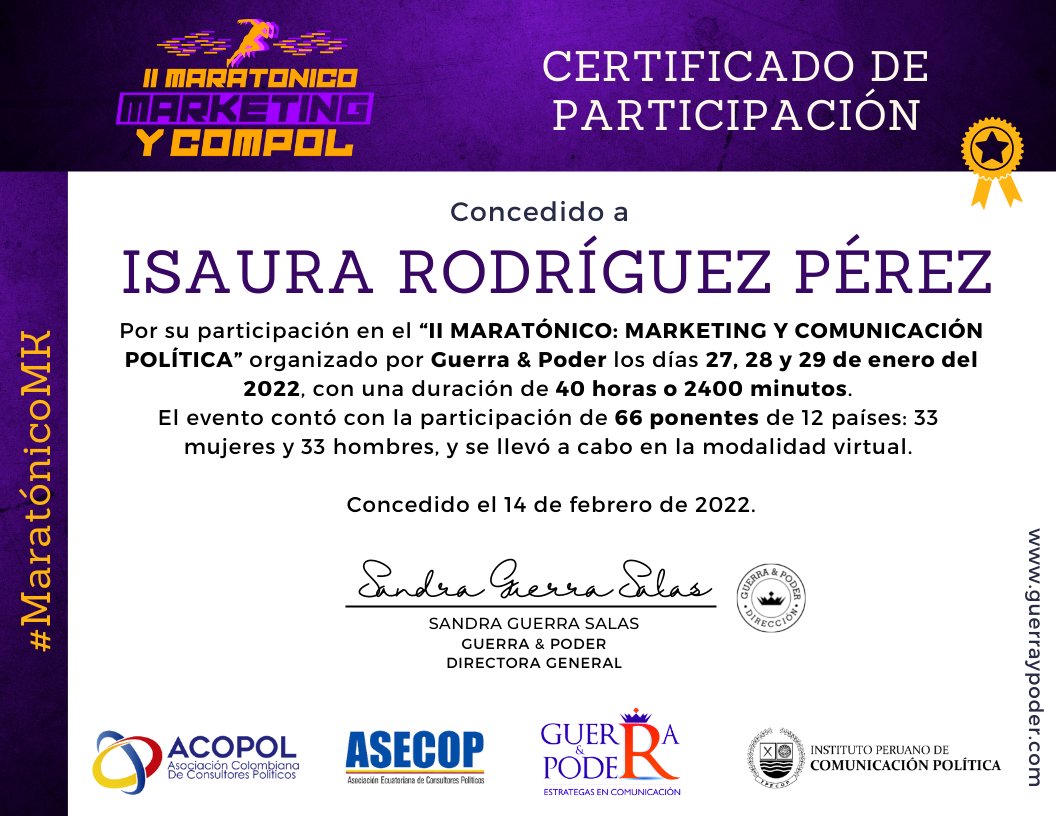 isaurarodriguez's tweet photo. Antes de que termine el primer trimestre agradezco las oportunidades de formación a @GuerrayPoder @MaximoImpacto @VozEsmeralda  @iacpnlusa @GuerraSandra_ @nuevagemela @MayteGMiravete @elcoachpolitico 

¡Gracias Sandra, Nury, Mayte, Luis 🇵🇪🇨🇴🇲🇽🇻🇪! 
¡Gracias equipos! 👏

#ComPol 💯 https://t.co/LLpgoWleLV