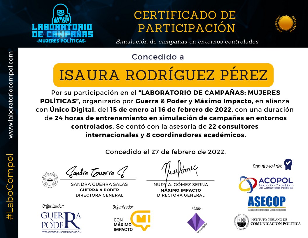 isaurarodriguez's tweet photo. Antes de que termine el primer trimestre agradezco las oportunidades de formación a @GuerrayPoder @MaximoImpacto @VozEsmeralda  @iacpnlusa @GuerraSandra_ @nuevagemela @MayteGMiravete @elcoachpolitico 

¡Gracias Sandra, Nury, Mayte, Luis 🇵🇪🇨🇴🇲🇽🇻🇪! 
¡Gracias equipos! 👏

#ComPol 💯 https://t.co/LLpgoWleLV