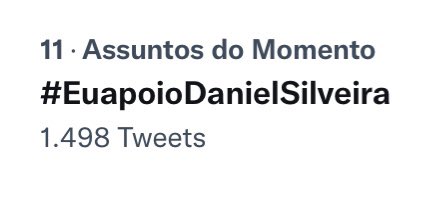 E já está no Trending Topics!

#EuapoioDanielSilveira