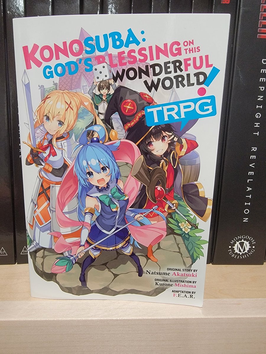 SaintStrega's tweet photo. This arrived today. All the worst girls together in one RPG.
#ttrpg #konosuba #animerpg #japaneserpg #yenpress https://t.co/gdne18DiF1