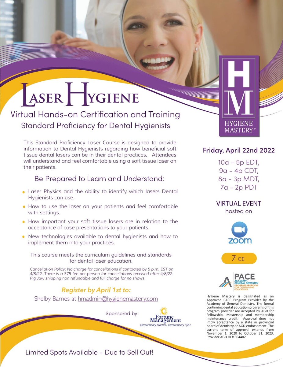 fortunephillynj's tweet photo. 📅 EVENT REMINDER: Laser Hygiene Virtual Hands-on Certification &amp; Training

Join Shannon Richkowski and Steph Coyle of Hygiene Mastery, Friday, April 22nd via ZOOM.

Learn more: https://t.co/AlC7yt1rUN

#dentalhygienetraining #dentalhygienist #philadelphia #newjersey https://t.co/0md9DGI3b6