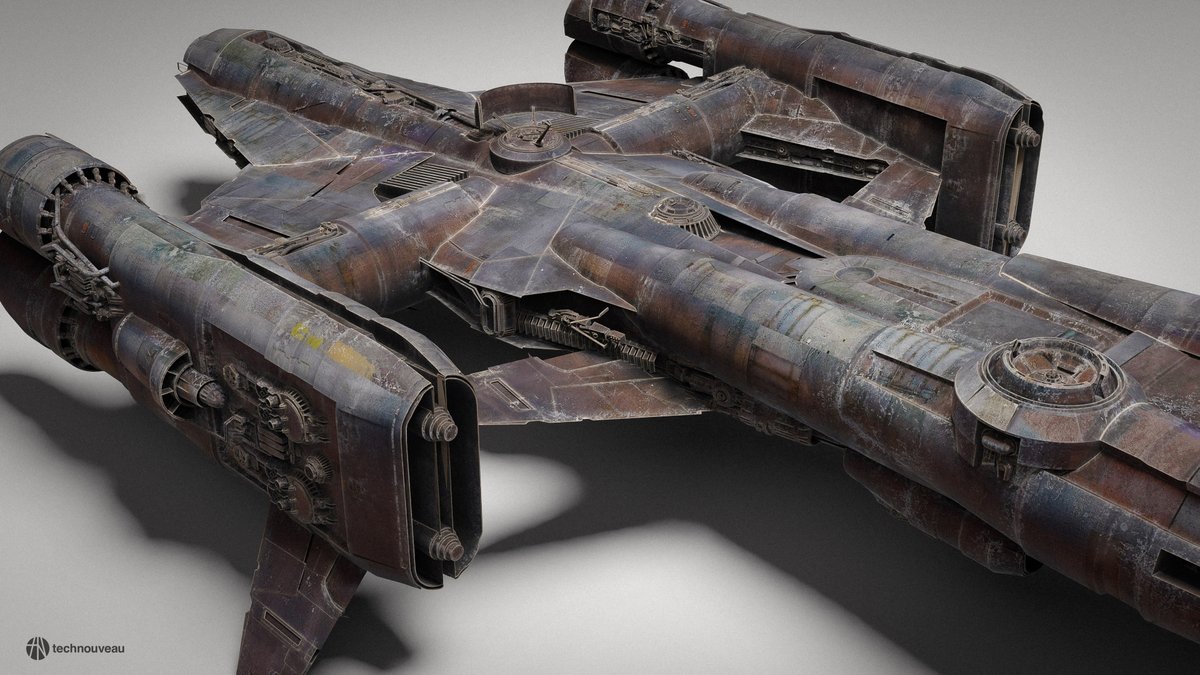 technouveau_art's tweet photo. WIP - playing with materials, Stay tuned for more modelling. #technouveau #hardsurface #b3d #blender3d #shaders #spaceship #starwarsdesign https://t.co/FibKYXC7bs