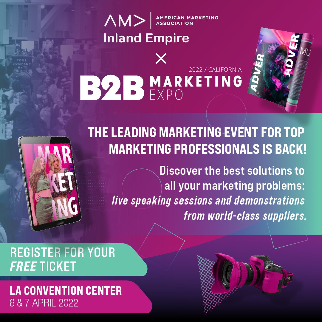 Discover solutions to your B2B marketing problems at the @b2bexpocali for FREE! 🤯 Check out @b2bexpocali to sign up for your FREE ticket! 🎉  #B2BMarketingExpoUS