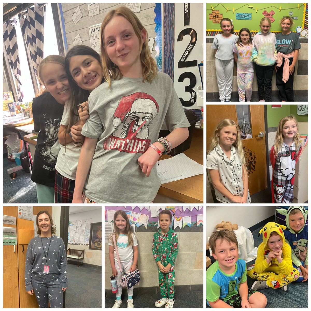 MrsMooseMusic's tweet photo. It was Music of the Night day at BES.  We wore pajamas to celebrate Music in Our Schools Month. #MusicInOurSchoolsMonth #MIOSM @AISDBrockett @aubreyisd @NAfME https://t.co/xLbVhghevx