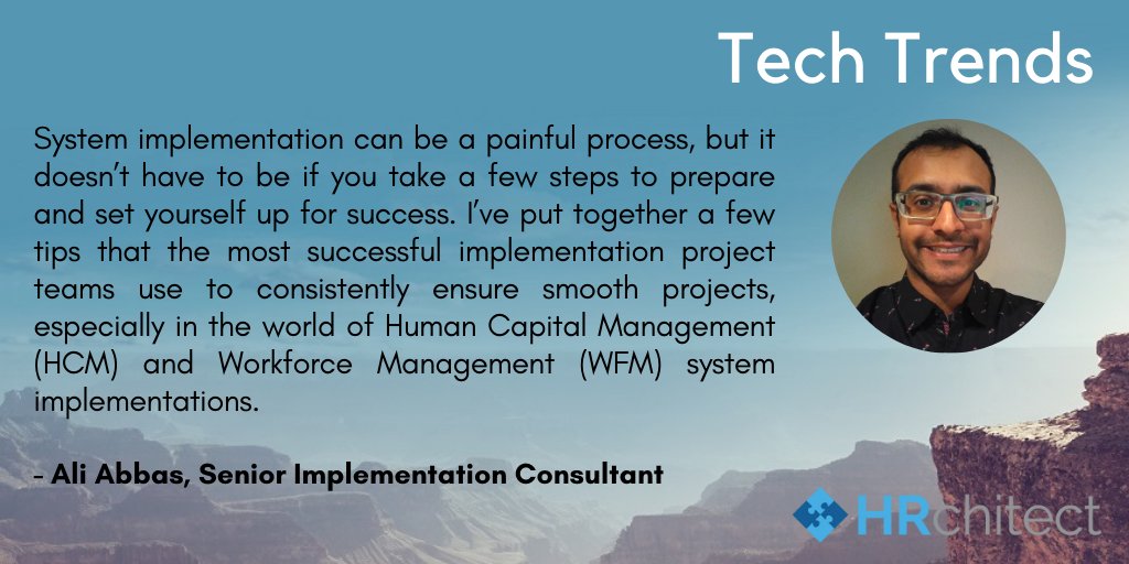 HRchitectNews's tweet photo. [New #Blog Post] Ali Abbas shares5️⃣key strategies to help guide you in the successful rollout of your #HCM or #WFM system. 
✅[The System #Implementation Survival Guide]
https://t.co/cxgaZ0BpD0
#HRech #payroll #benefits #talent #workforcemanagement #HR #HRIS https://t.co/dhqgEqhhec