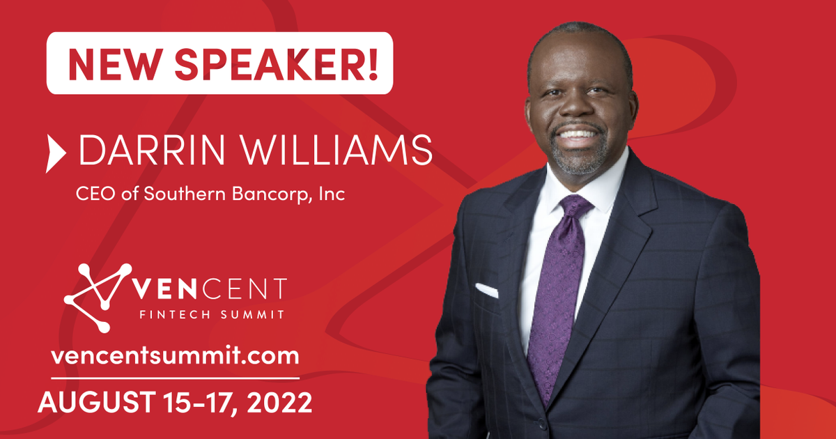 VentureCenter's tweet photo. New Speaker Announcement!

We're thrilled that @DLWilliamsSr CEO of @southernbancorp has joined the subject matter expert line up for VenCent Fintech Summit!

See all the speakers at >> https://t.co/jZIHBUdOc5
#vencent #fintech #thevc https://t.co/0aHapvM5bH