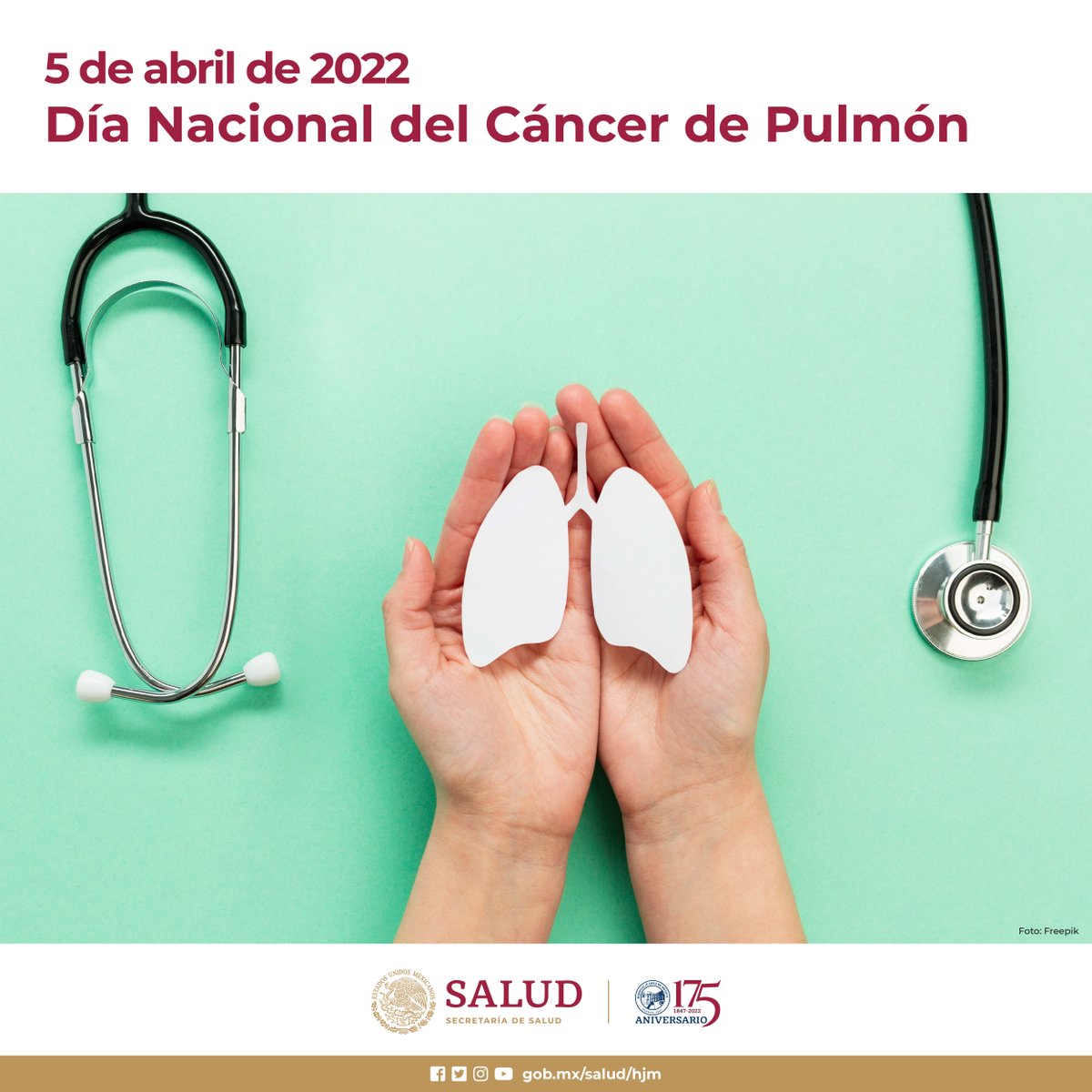 HospitalJuarezM's tweet photo. #DíaNacional del #CáncerDePulmón
Entre los #síntomas más frecuentes son: tos que empeora o con sangre, dolor en el pecho, dificultad para respirar, sibilancias (sonido que se produce al respirar), pérdida de peso o del apetito. https://t.co/WbqtDGbKGT