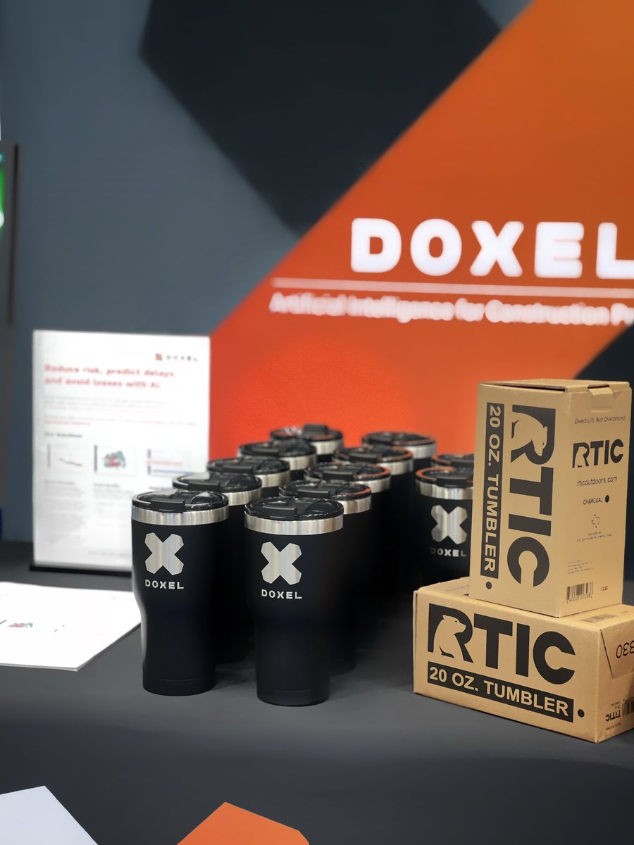 doxel_ai's tweet photo. Lots of good stuff happening at #dcworld2022 ! Check us out at booth 1123! Giving away some @RTICCoolers tumblers and @Carhartt apparel!#DataCenterWorld @DataCenterWorld @afcom https://t.co/8ScfJboHkX
