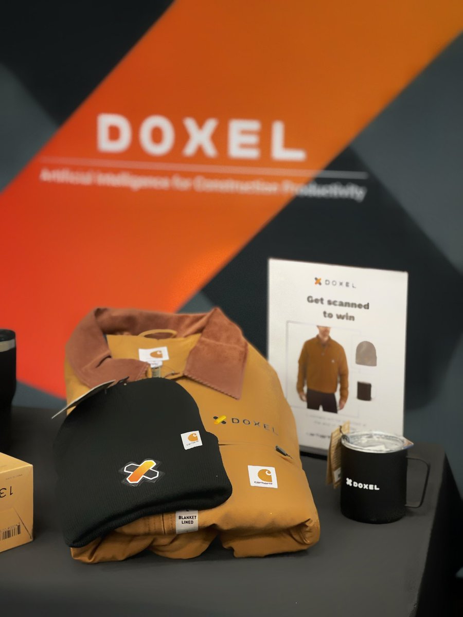 doxel_ai's tweet photo. Lots of good stuff happening at #dcworld2022 ! Check us out at booth 1123! Giving away some @RTICCoolers tumblers and @Carhartt apparel!#DataCenterWorld @DataCenterWorld @afcom https://t.co/8ScfJboHkX