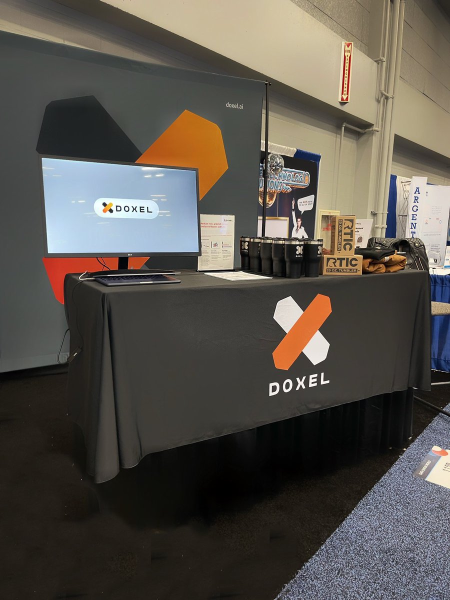 doxel_ai's tweet photo. Lots of good stuff happening at #dcworld2022 ! Check us out at booth 1123! Giving away some @RTICCoolers tumblers and @Carhartt apparel!#DataCenterWorld @DataCenterWorld @afcom https://t.co/8ScfJboHkX