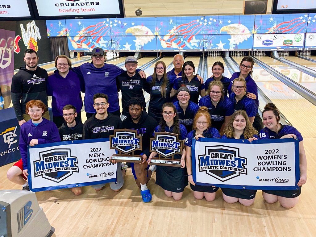 Send a big congrats to @kwcbowling on a successful season. The men's and women's bowling teams were both named G-MAC conference champions! 🎳 🏆