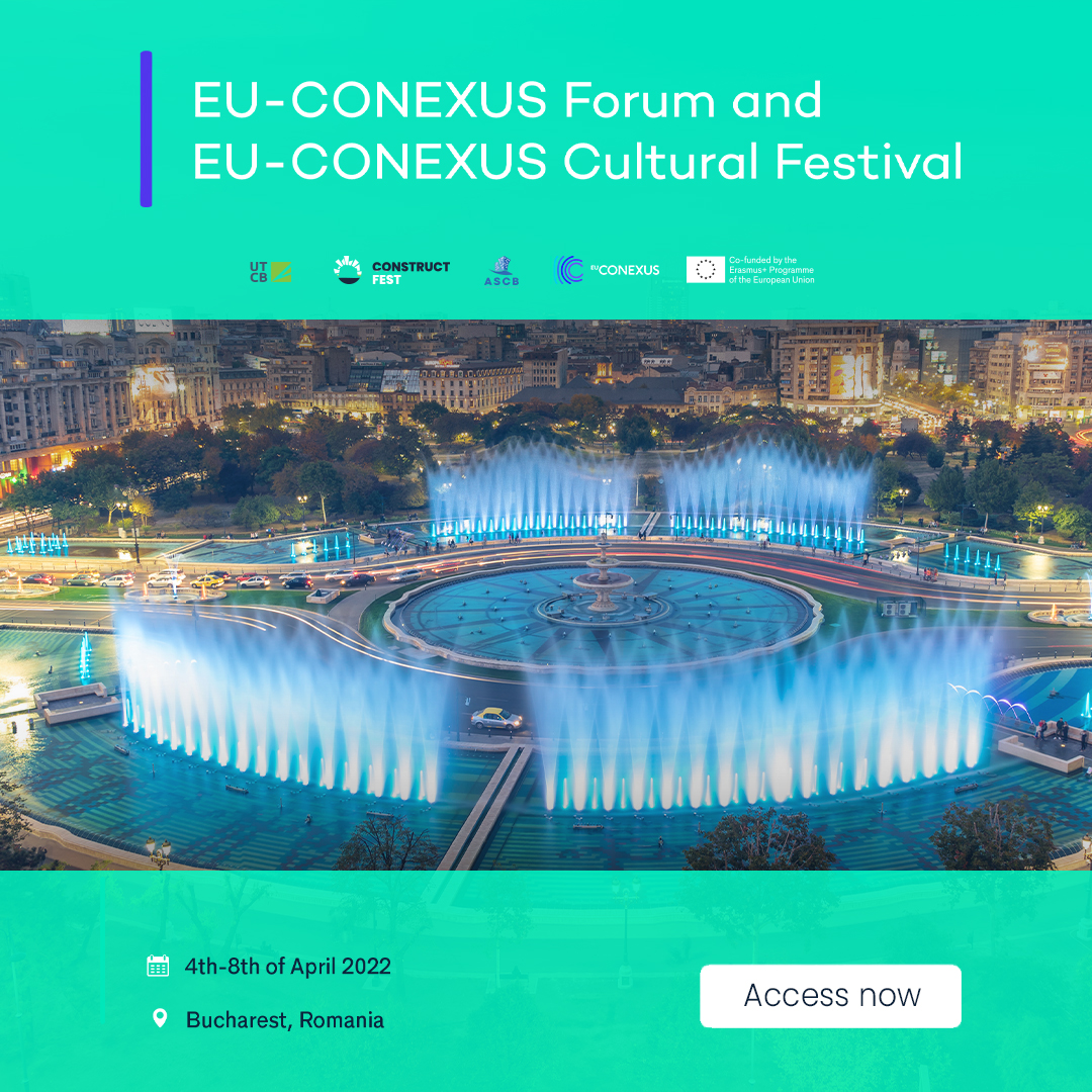 EU_CONEXUS's tweet photo. EU-CONEXUS Forum and Culture Festival is just around the corner!  And the biggest #constructionfair #ConstructFEST in 🇷🇴 is organized by #UTCB &amp; #EUCONEXUS on 4th-8th of April. 
More info 👉https://t.co/sojWmQjQdM https://t.co/43fFLbwhQT
