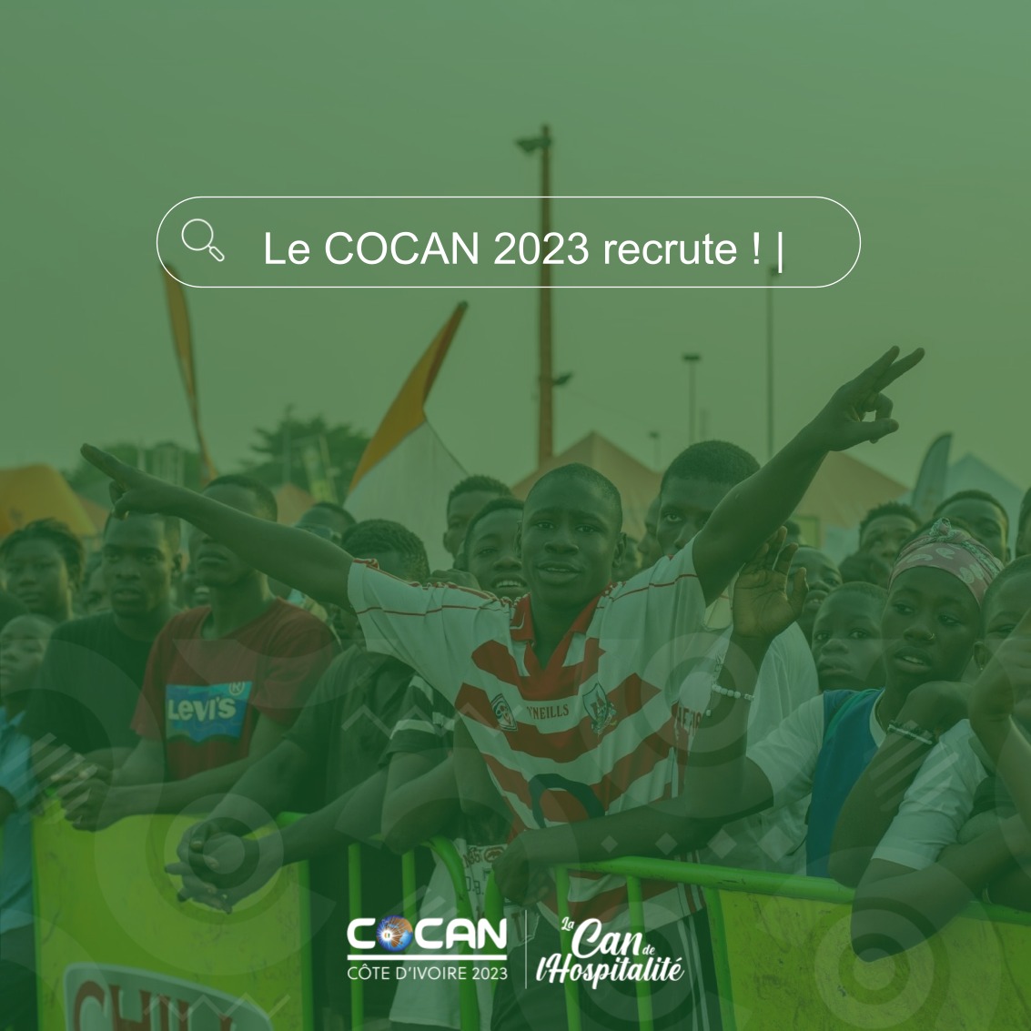 COCAN_2023's tweet photo. 📣LE COCAN 2023 RECRUTE📣

De nouveaux postes sont à pourvoir pour participer à l'organisation de la CAN Côte d'Ivoire 2023!🇨🇮🐘

N'attendez plus et rendez-vous sur le lien ci-dessous👇
https://t.co/6Fgr9lSxVd

Rejoignez nous et réalisons ensemble la plus belle CAN de l'histoire! https://t.co/pR32pCHNx0