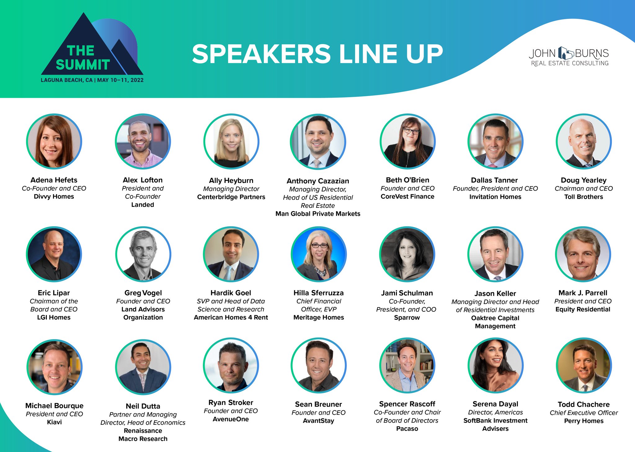 John Burns Real Estate Consulting on Twitter "Announcing our amazing lineup for The Summit on