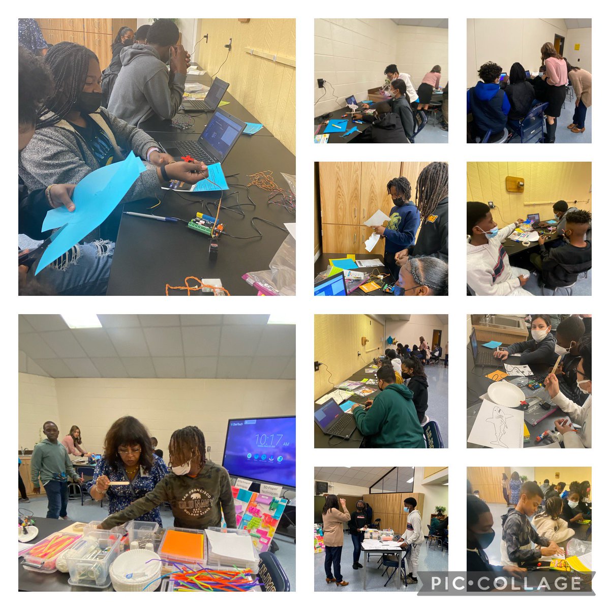 Students attended a STEM event today during Students@Work month which exposes students to careers that our CTE teachers promote!@mmcmillenCDC @CumberlandCoSch #Careerawareness