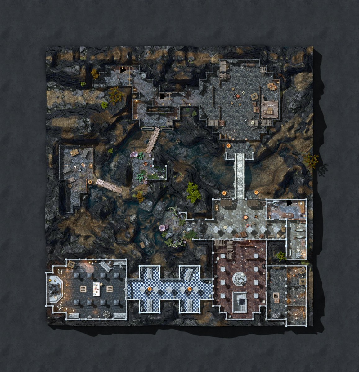 Besieged by Kobolds - Cultist’s Temple, #Dungeonalchemist #Battlemap by Quentin Van Ravels 🙂 friendly reminder we’re releasing in 2 (Two!) days. Go and wishlist us if you feel like it: store.steampowered.com/app/1588530/Du… #indiegamedev <a href="/wimdehert/">Wim De Hert</a> <a href="/KarelCrombecq/">Karel Crombecq</a>  (TWO!)