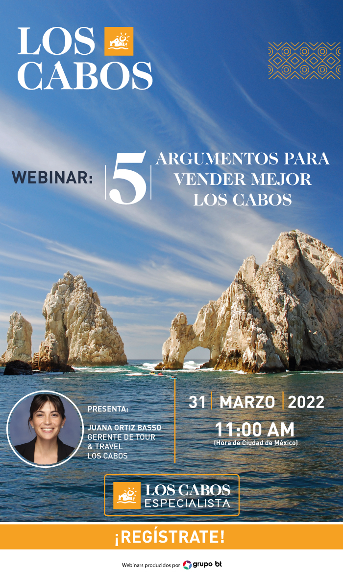 boletinmx's tweet photo. Juana Ortiz Basso, gerente de Tour &amp; Travel Los Cabos, te presentará cinco buenas razones para ofrecer a los viajeros este increíble destino.

Regístrate gratis a este webinar aquí:
👉 https://t.co/bNPLh7IpI2 https://t.co/ECNbwMTnKC