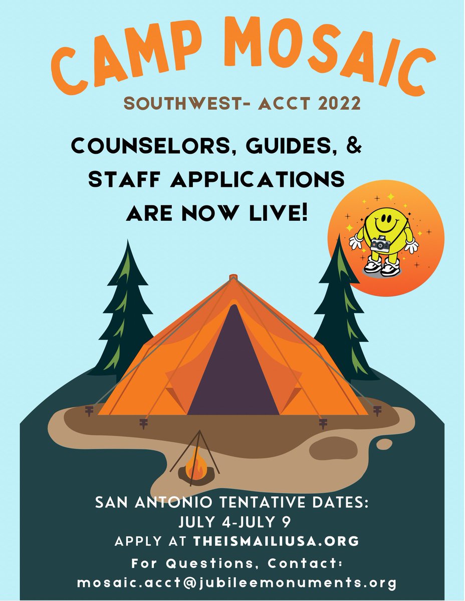 CampMosaic's tweet photo. let’s gather ‘round the campfire &amp; sing our campfire song, our A-P-P-L-I-C-A-T-I-O-N-S song // CGS apps are open for ALL Regions 🔥 https://t.co/XBOI06ZbzW https://t.co/gMRHCtC9CY