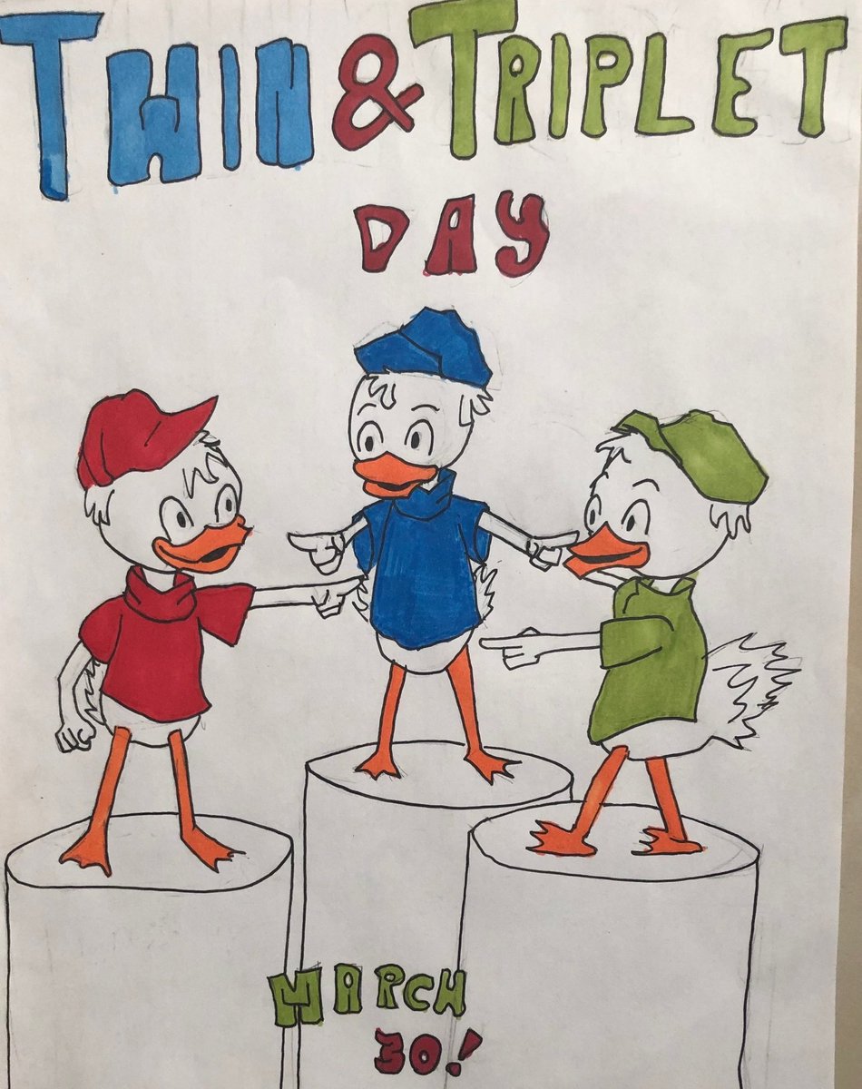 Twin and triplet day Wednesday March 30 #schoolspiritday #ecoleinman