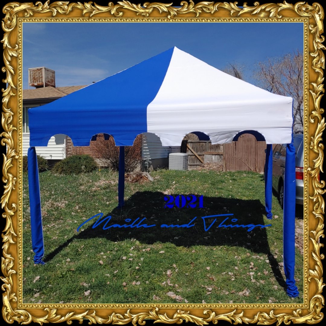 mailleandthings's tweet photo. As we were wrapping up our 2021 season of vending, we ordered a cover for our canopy. We were finally able to set it up and see how it looks. And are looking forward to debuting it sometime this season. Just waiting to hear back from our applications.

#vending #canopy https://t.co/c45sypR7QS