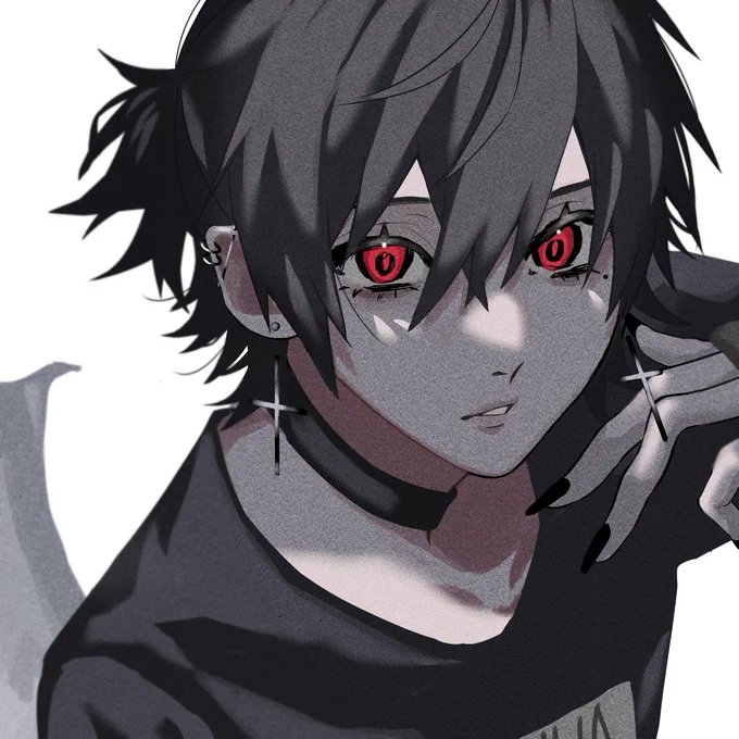 #KuzuArt 黒髪ハーフアップ良い 