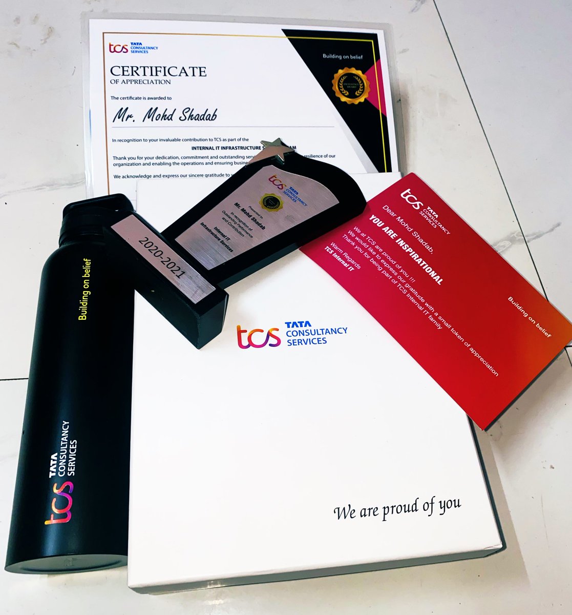 SHAAD_here_'s tweet photo. Thank you #tcs for appreciating our work 😇 https://t.co/d5Lwc226w3