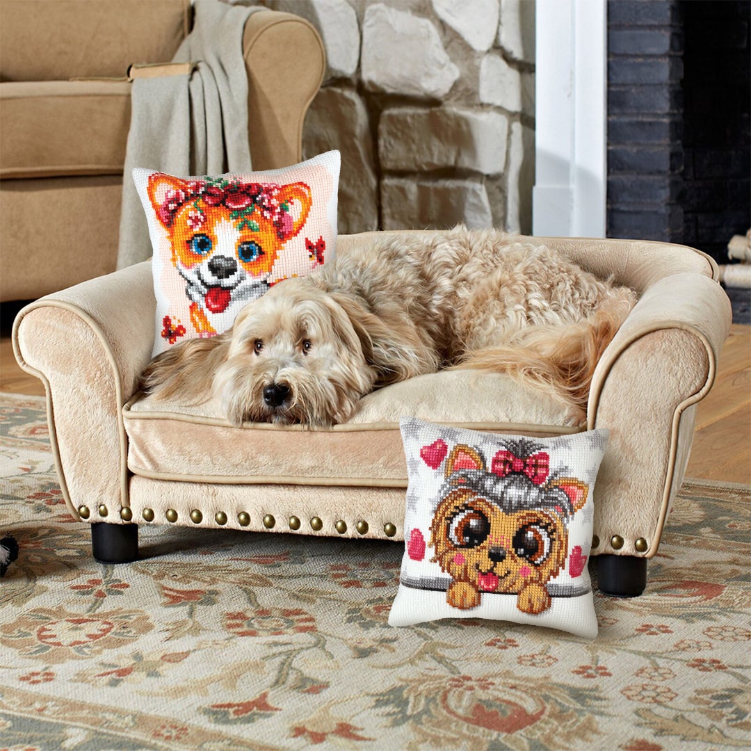 COLLECTION_dART's tweet photo. Long time no see!
Meet the new cushions by Collection D’Art! Sweet Corgi puppy 🐶
NEW! Collection D’Art cross-stitch cushion 5423.
#cda #collectiondart #needlework #needlepoint #crossstitch #tapestry #embroidery #cushions https://t.co/fjaupGdL5U