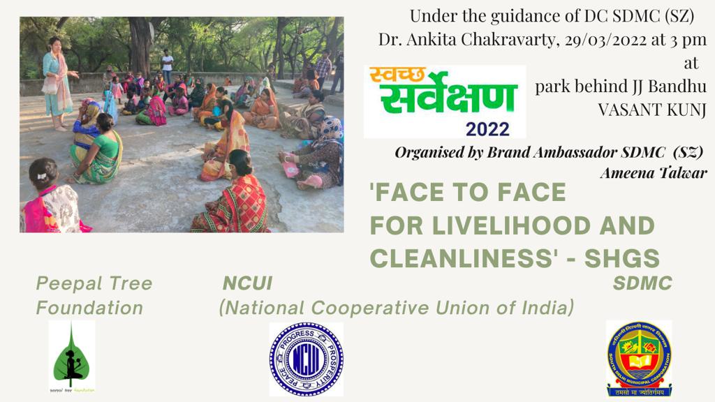 AmeenaTalwar's tweet photo. #SwachhSurvekshan2022SDMC
#SwachhSurvekshan2022
SDMC SZ DC @Ankita1988 with @AmeenaTalwar in association with @NCUI @peepaltree_ organised ‘Face to Face’ with less privileged women for awareness #cleanliness #wastesegregation &amp; form SHGs at JJBastis in Vasant Kunj @GyaneshBharti1 https://t.co/ff5oI2Wc72