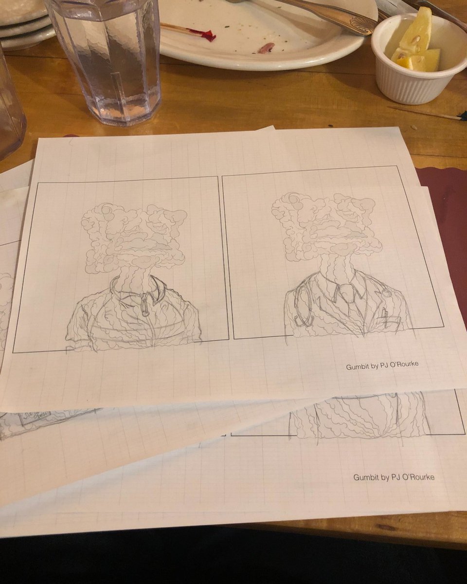 GumbitNFT's tweet photo. Behind the scenes look at PJ sketching at Sarge's Deli! #GumbitNFT https://t.co/padOPK5PGV