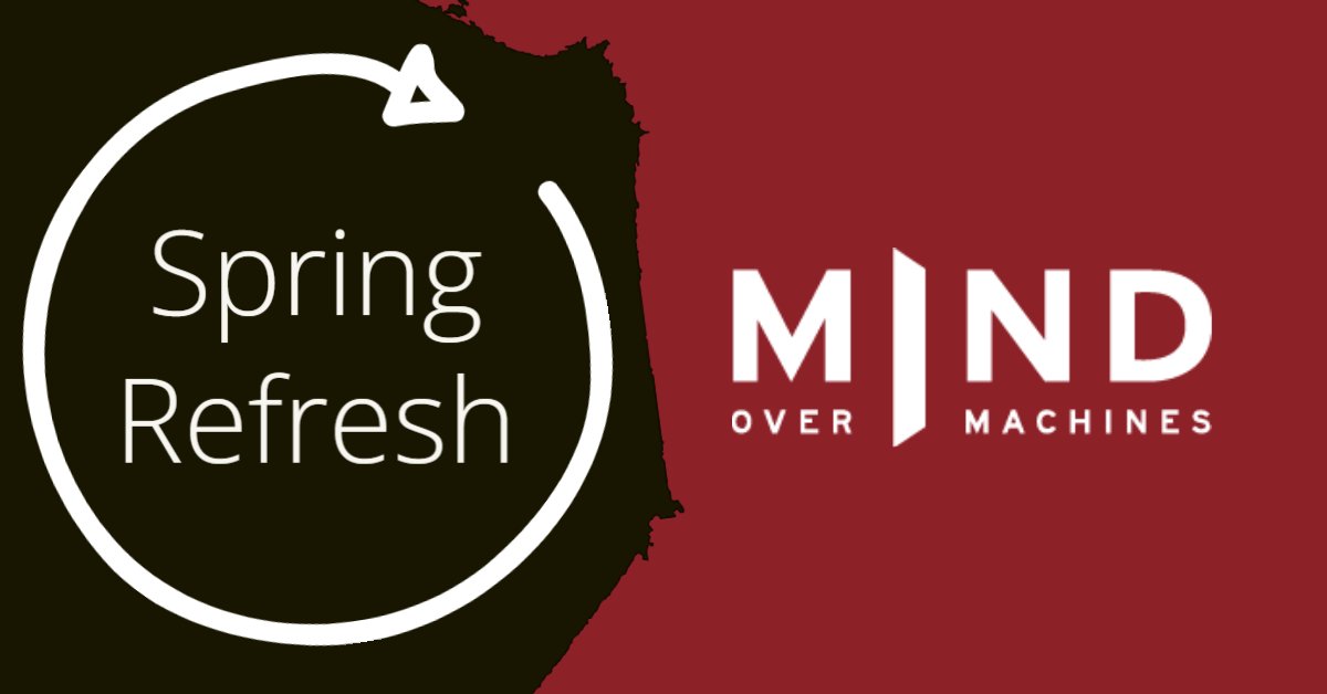 #Spring - It (usually) brings warm days and rebirth. ​For Mind Over Machines, its an opportunity to refresh the market on who we are and what we do.

Visit us at mindovermachines.com to learn more!

#automation #businessapplications #dataservices #itconsulting #technology