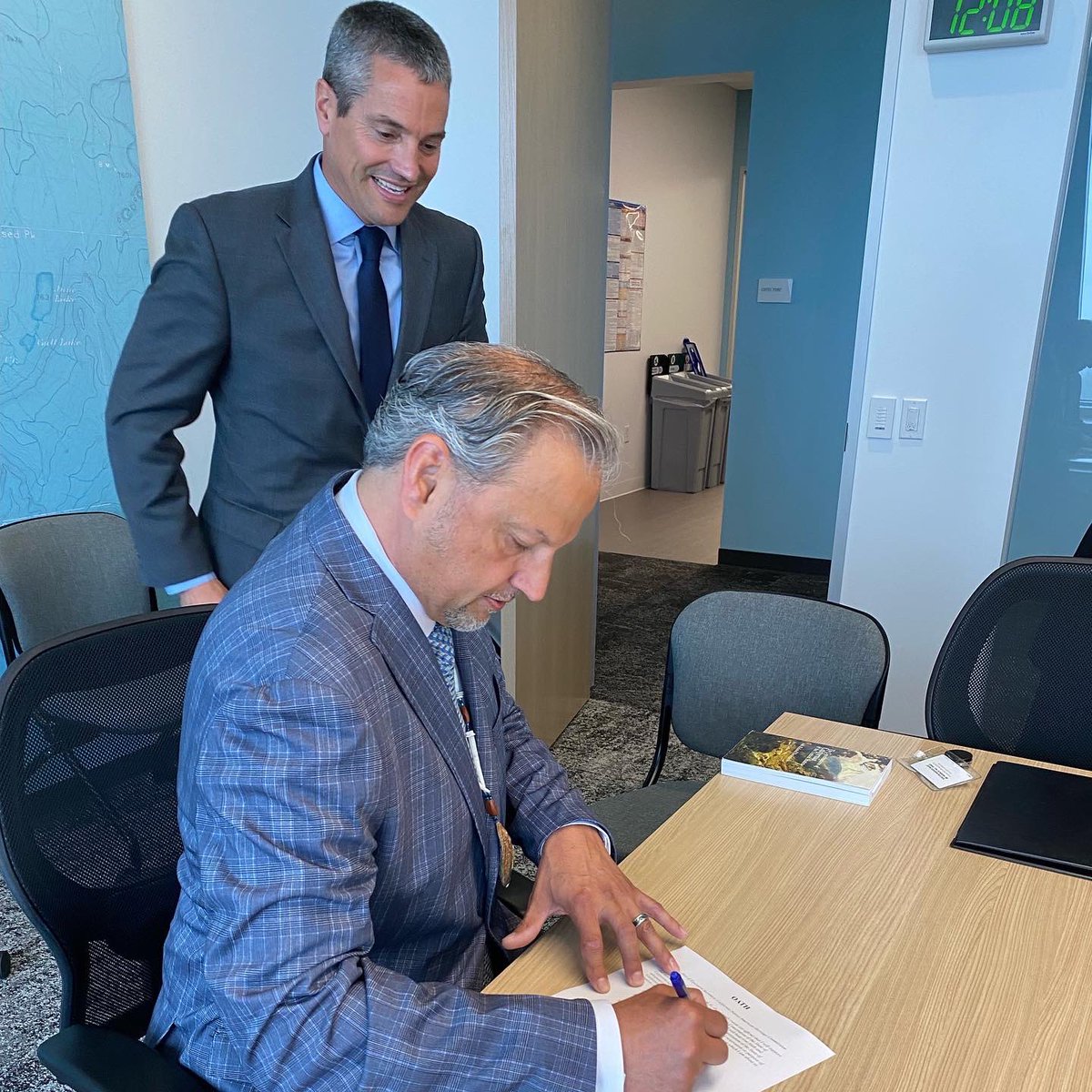CalNatResources's tweet photo. Congrats to Raymond Hitchcock for being sworn in yesterday by Secretary Crowfoot to serve as the Executive Secretary of the California Native American Heritage Commission! https://t.co/rqdnyCxgp0