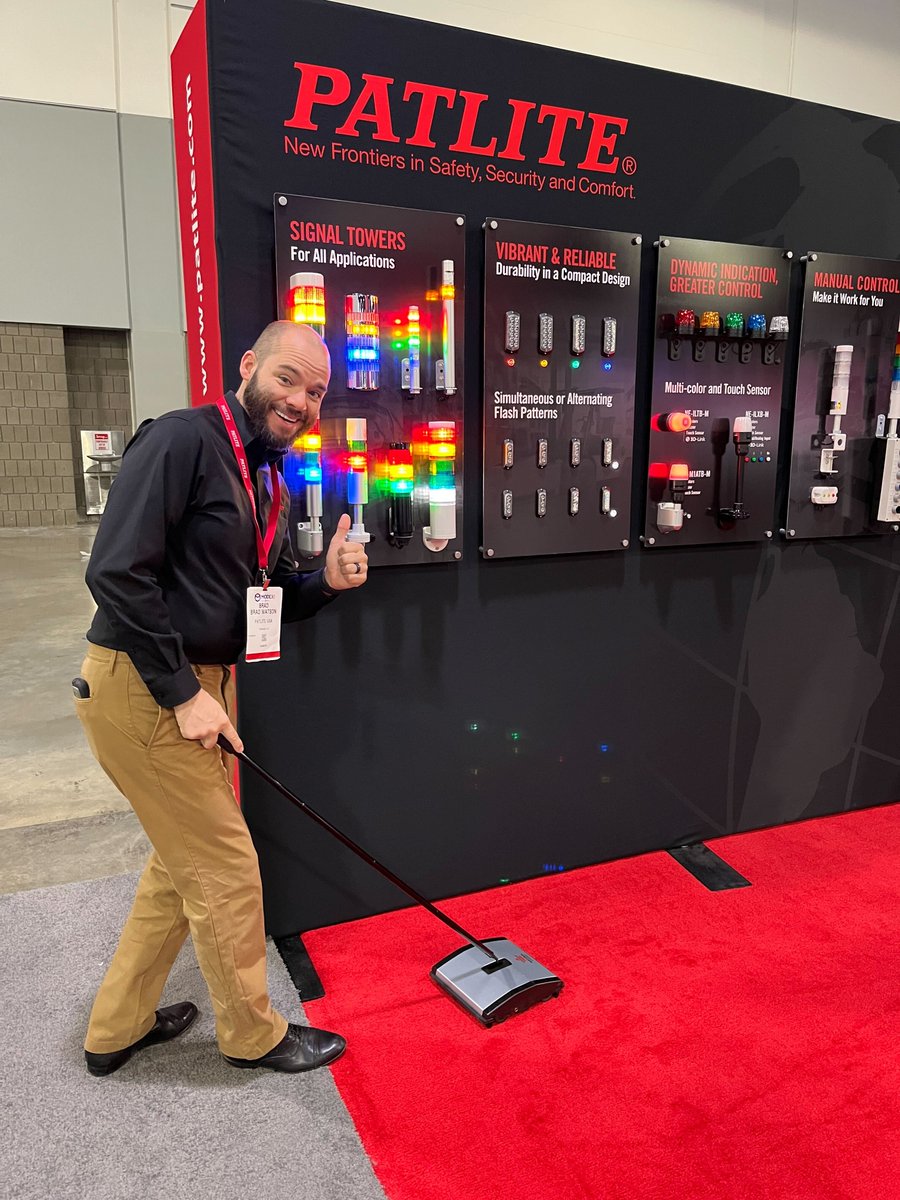 PatliteUSA's tweet photo. All set and ready to go for day 2 at Modex! Stop by booth C7098 to see how you can transform your facility into a #smartfactory 

#modex2022 #PatliteAtWork https://t.co/xVeJu7Xvyu