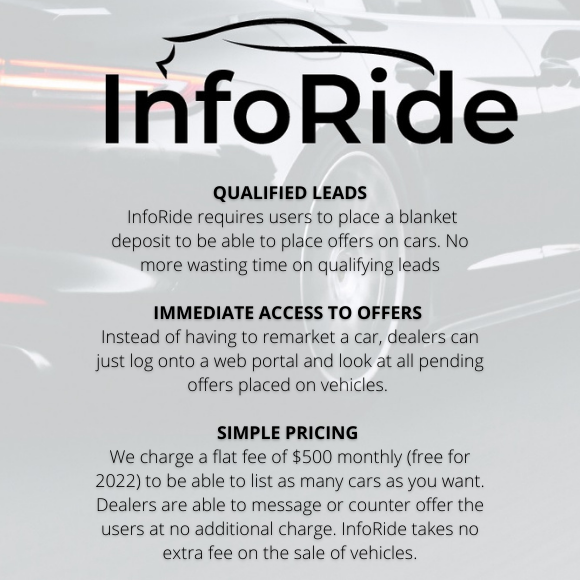 InfoRideApp's tweet image. Qualified Leads. Access to Qualified Offers. Simple Pricing.

#InfoRide #App #ComingSoon