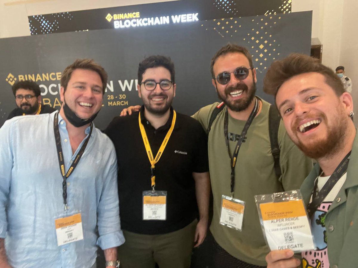 vibevibefun's tweet photo. Today we were at #binanceblockchainweek in Dubai, making some new friends :) 

As we are moving forward into Seedify v2, we will be at many events around the world representing Seedify.

Leaving no stone unturned.

Let's go 🚀🚀🚀

#Binance #BNB #BSC #SFUND #BlockchainGaming https://t.co/GtcNjyXiTP