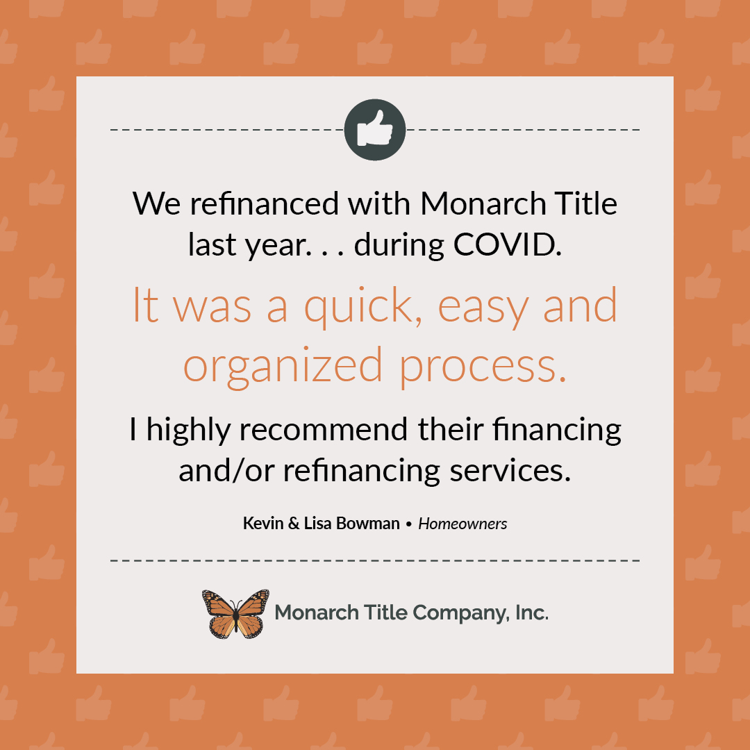 MonarchTitleCO's tweet image. We don’t only do first time home buyer closing, we also help homeowners with refinancing! Thank you for your review Lisa Bowman!