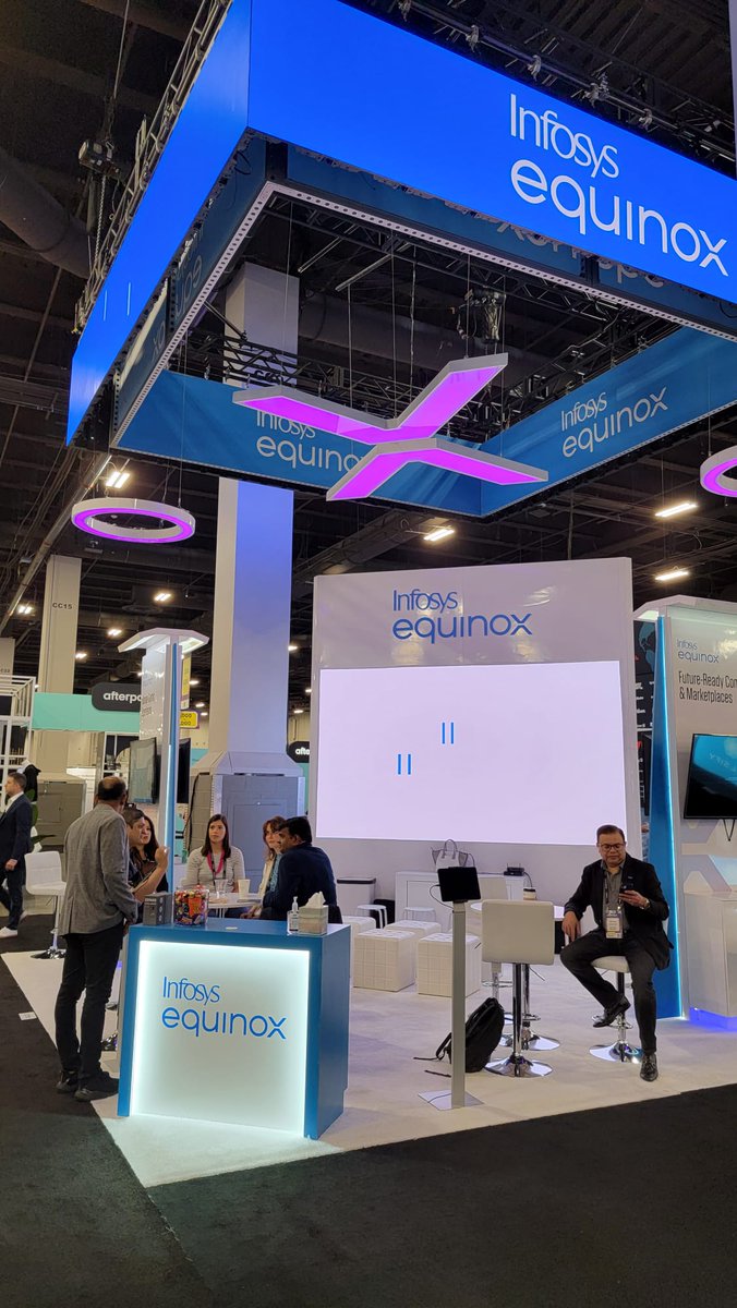 InfosysEvents's tweet photo. After an exciting Day 1, we are all set for some engaging conversations and showcases today. Visit @infosysequinox booth #7070 at #Shoptalk2022 to learn how retailers can enable #HumanCentricCommerce experiences for their businesses. https://t.co/JII9gmFzQB