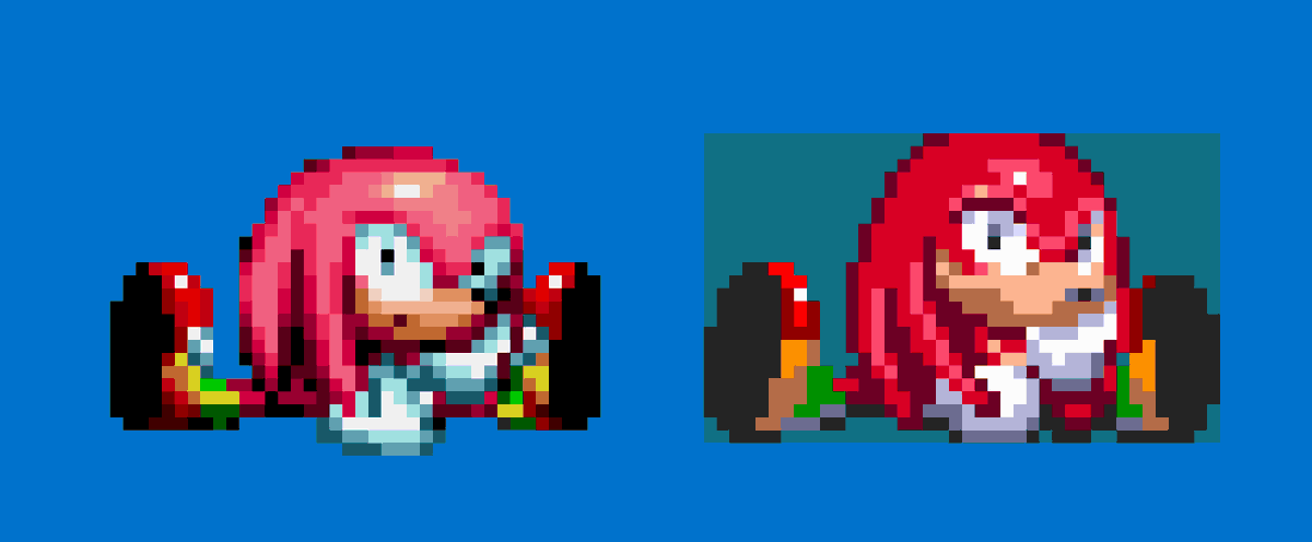 AudioReam on X: I tried to do a Sprite of Knuckles from Sunky.MPEG.   / X