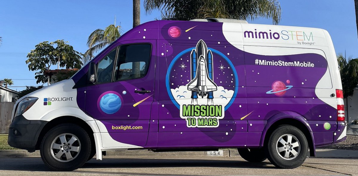 mimioSTEM's tweet photo. We're ready to launch! The #MimioStemMobile wants to take #educators on a Mission to Mars via an interactive experience that showcases award-winning #MimioSTEM solutions. Learn how your school or district can book a visit here: https://t.co/IbAhjpHyut
#STEMedu #edtech https://t.co/Hzi53pRKJy
