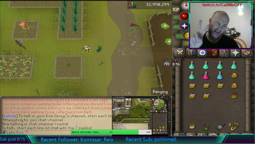 Call_Me_OFF's tweet photo. Lets goooo! Another stream time!
This time I will be progressing on two accounts at the same time. #gim and #uim on #osrs!

I have regained some motivation after getting scammed on the GIM because the current UIM grind is so booring.

Tune in here: https://t.co/taoxdbnBYv https://t.co/QNF4MDl2uG