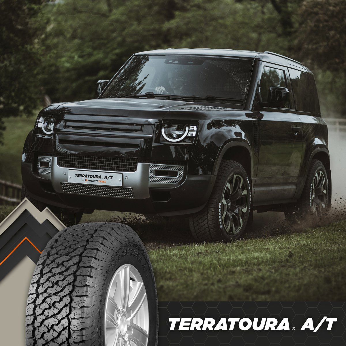funofscience's tweet image. Davanti_Tyres: 🟠 #Terratoura A/T ╳ Sterling Automotive ╳ #TyreTuesday ⚫

For any commute, every climb, corner, and camber, The Terratoura A/T has been engineered to perform when #AdventureBeckons! 💪

#AllTerrainTyres #AllTerrainVehicle