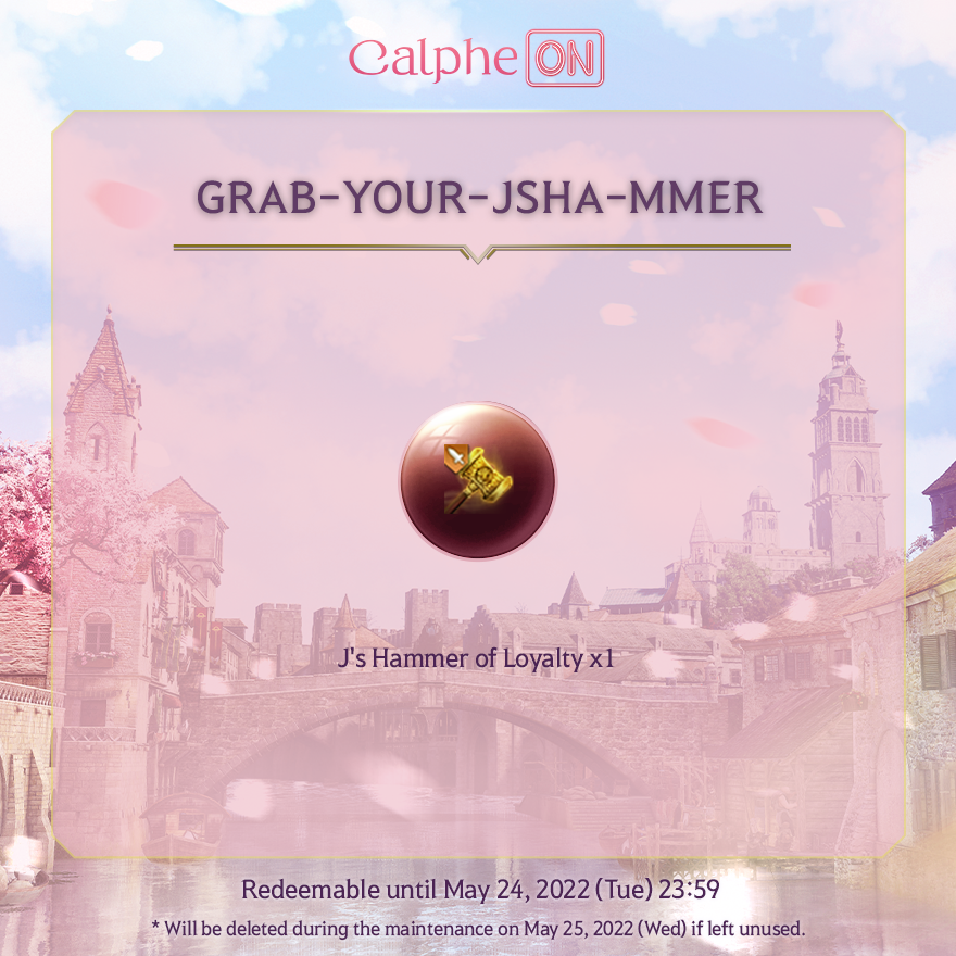 NewsBlackDesert's tweet photo. Did you all grab your #CalpheON gifts yet? 🤩 The beloved J's Hammer makes a glorious return, along with a fitting Advice of Valks (+150), hundreds of Marni's Fuel, and Cron Stones, and J's Special Scroll, and well... even more!
➡️ More details: https://t.co/LZwCqUa2yZ https://t.co/ORQfJ6psl0