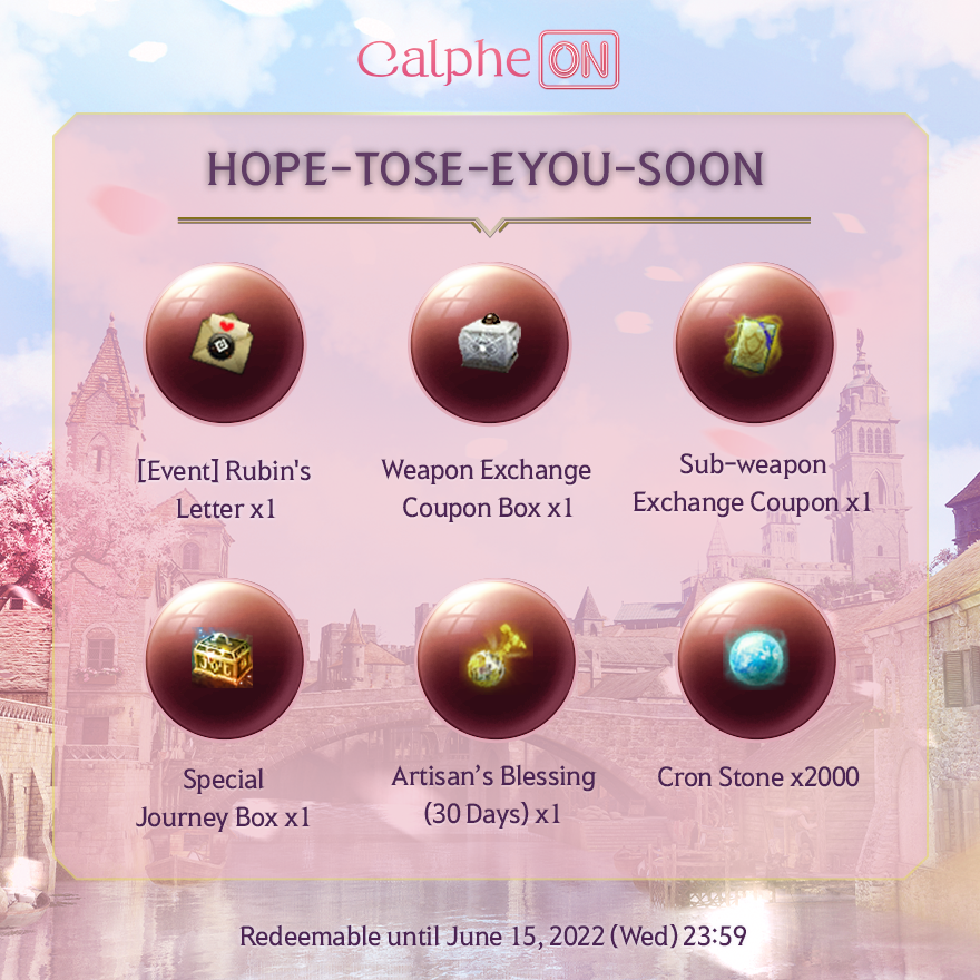 NewsBlackDesert's tweet photo. Did you all grab your #CalpheON gifts yet? 🤩 The beloved J's Hammer makes a glorious return, along with a fitting Advice of Valks (+150), hundreds of Marni's Fuel, and Cron Stones, and J's Special Scroll, and well... even more!
➡️ More details: https://t.co/LZwCqUa2yZ https://t.co/ORQfJ6psl0