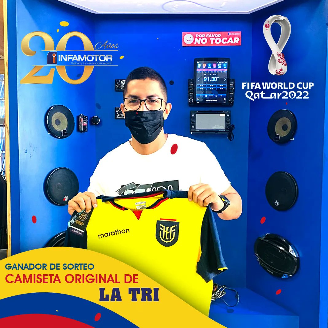 INFAMOTOR's tweet photo. INFAMOTOR TE PREMIA POR TUS COMPRAS💯
Como prometimos, hoy entregamos la camiseta de la selección a nuestro ganador del sorteo Jeam Jairo, para que vea el ultimo partido de LA TRI con la camiseta original. Gracias a todos por participar🙌🏽 https://t.co/MJpVqHnxor
