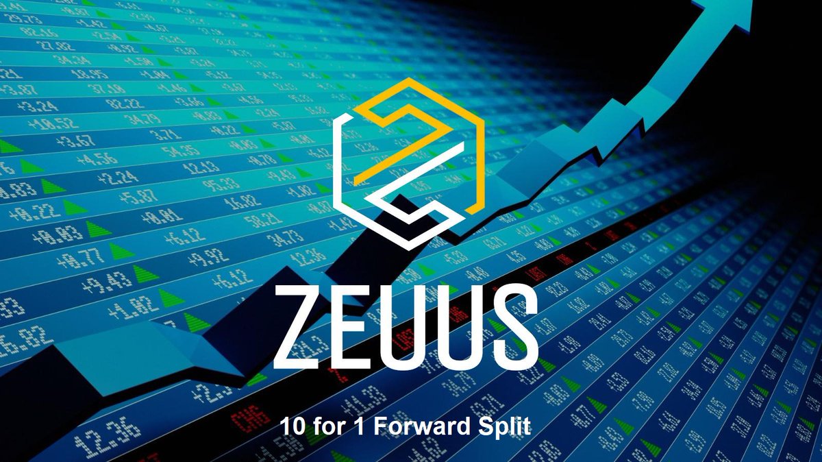 zeuus_inc's tweet photo. We are pleased to announce that we have filed a 10:1 Forward Split Application with the SEC.
$ZUUS #ForwardSplit
More details in the link below
https://t.co/PgJ5bbBo6v https://t.co/H4C88KCEt3