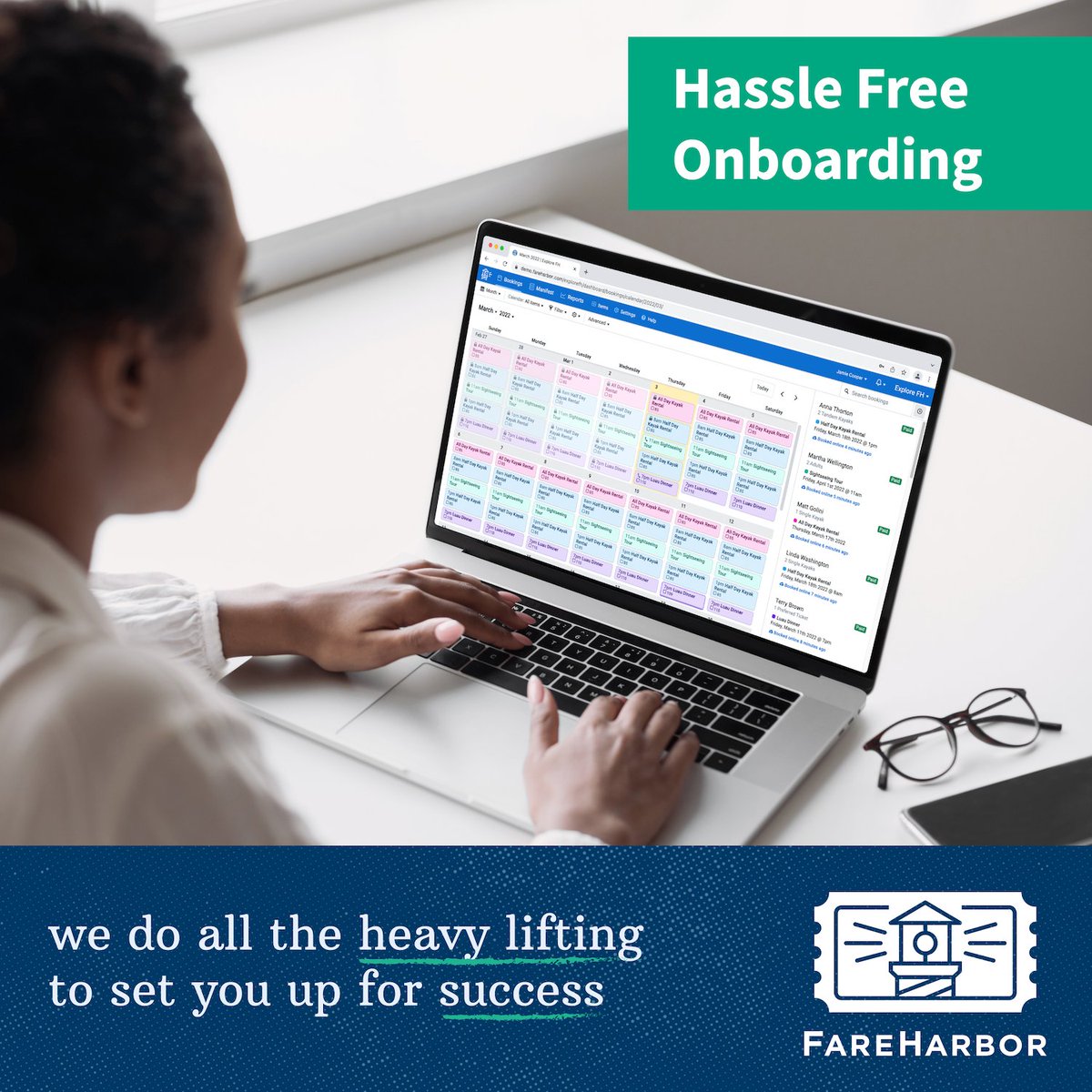 FareHarbor's tweet image. FareHarbor&apos;s hassle-free onboarding saves you time, money, and a headache. Our team has onboarded over 18,000 clients and is here for you every step of the way. Want to learn how we set you up for success? Check out our latest blog! fareharbor.com/blog/2022/03/h…

#onboarding #fhblog