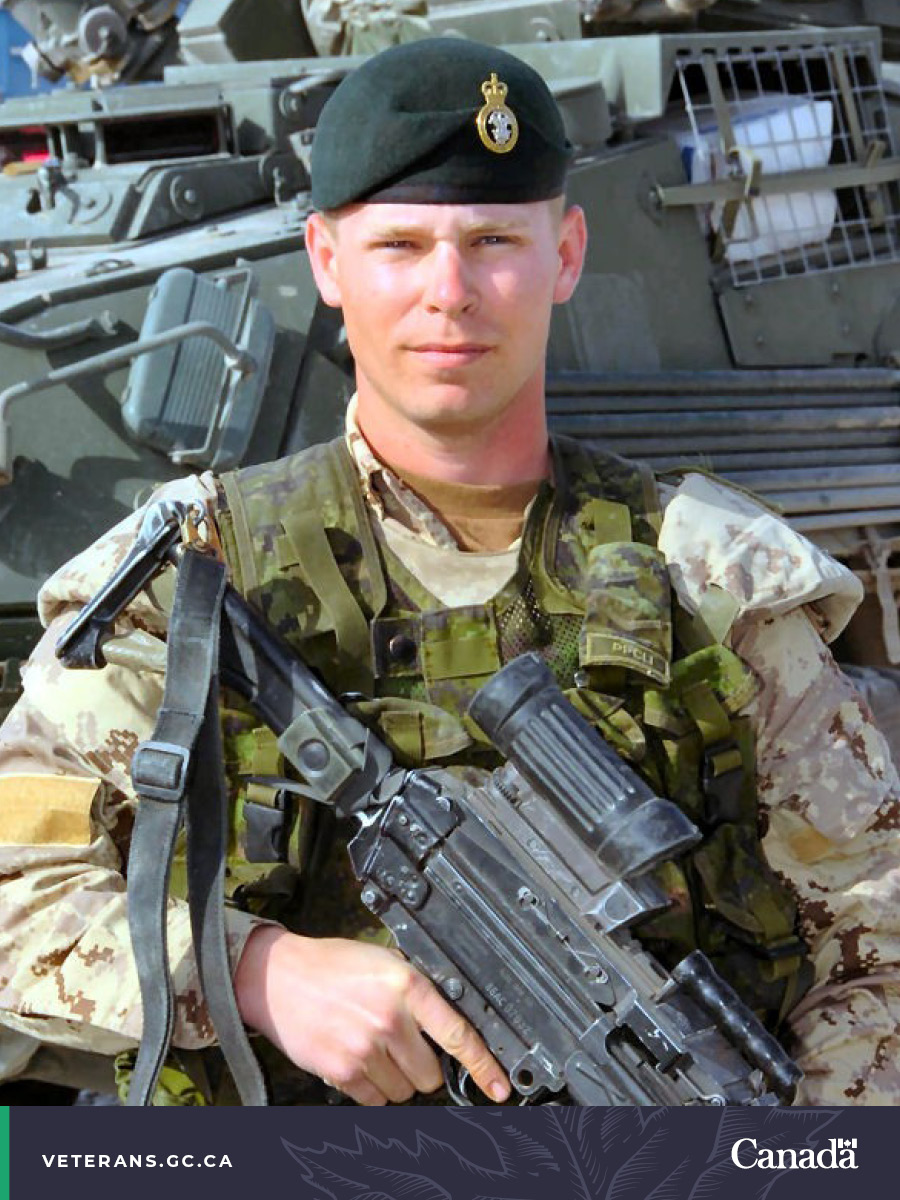 VeteransENG_CA's tweet photo. Private Robert Costall joined the army at 19. 

He left his loved ones behind to bravely serve in Afghanistan. 

On this day in 2006, he died during a firefight. 

We remember him today. We’ll remember him always. 

#CanadaRemembers https://t.co/Nl9qxqk0ib