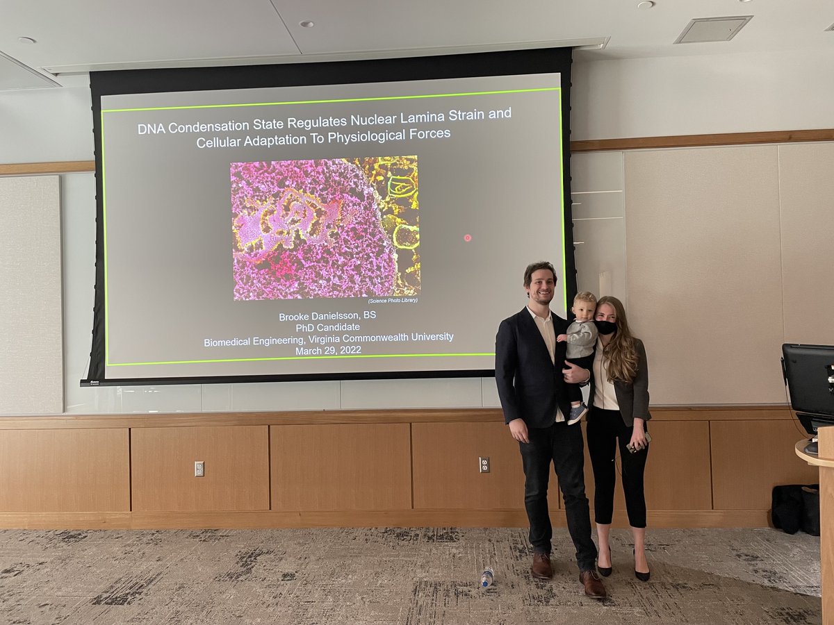 conway_lab's tweet photo. Congratulations to Dr. Brooke Danielsson for a successful thesis defense!  Brooke is heading to @LuskingL for a post-doc position to continue her studies in the field of nuclear mechanics. https://t.co/eQ1AgWIMgH