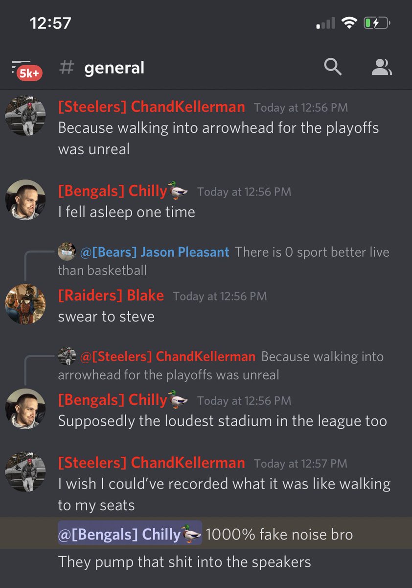 VivaLaChuck's tweet photo. A buddy of mine went to Chiefs/Steelers in the playoffs and apparently Arrowhead pumps noise into their crowds? 👀😳🤯  say it ain’t so 😂 https://t.co/2qPSsW0HXW