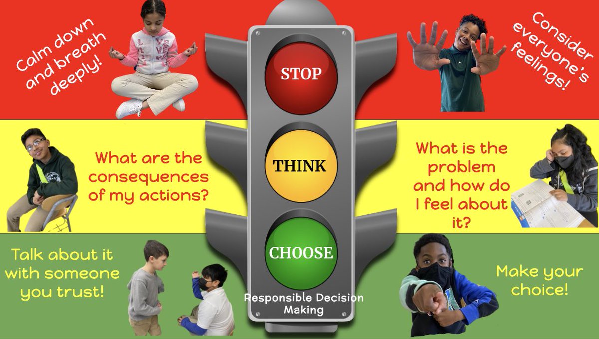 Our fifth graders learned the importance of responsible decision making this week! Taking a few minutes to stop and think before we choose is a lesson we can all benefit from! #WaveWellness @AmerigoSchool @amyzambranoyoga @ntrainor29